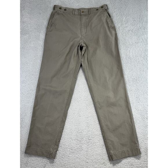 C.C. Filson Seattle Khaki Gray Olive Canvan 5 Pocket Work Pants Men Size 35x32.5 - Picture 1 of 15